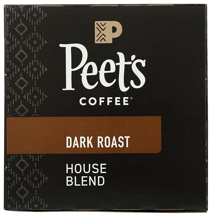 Peet's Coffee House K Cup Coffee Pods for Keurig Brewers, Dark Roast, 10 Pods, 4.4 oz