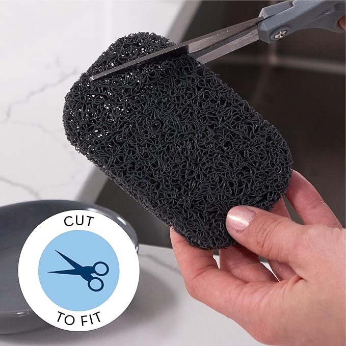 S&T INC. Bar Soap Holder for Kitchen, Bathroom, and Soap Dish, 4 Pack, Dark Grey, 2.9 inches by 4.4 inches