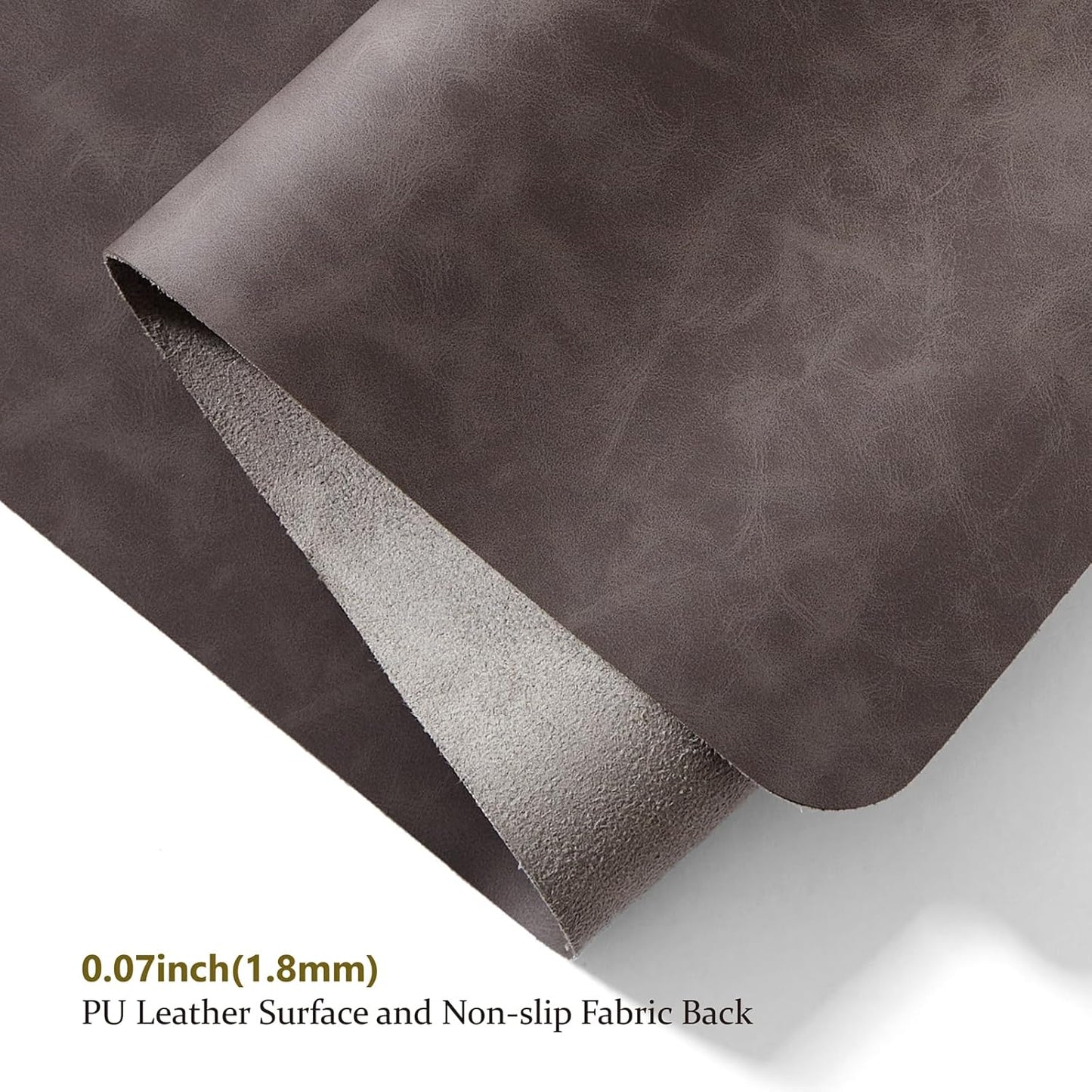 Distressed Leather Desk Mat - Non-Slip PU Desk Pad for Office and Home - Desk Organization and Accessories - Ideal for Large Mouse Pad and Desk Mats on Top of Desks(Slate Gray,36"x 17")