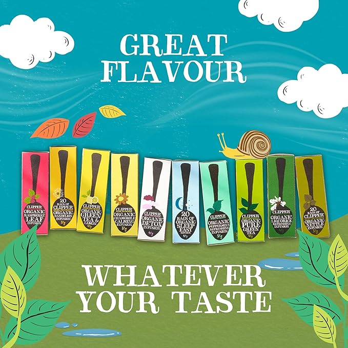 Clipper Tea, Orange & Turmeric, Organic Tea with Licorice Root, Orange Peel and Hibiscus, Plant Based Herbal Tea, Caffeine Free British Tea, 6 Pack, 120 Unbleached Tea Bags