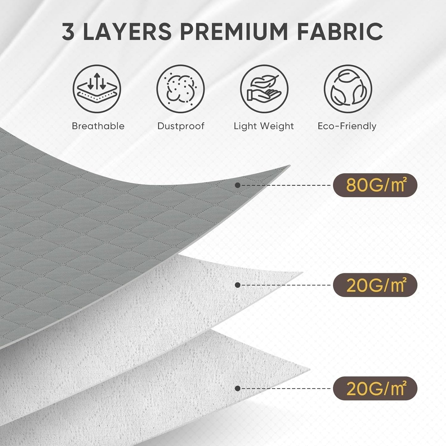 BALEINE 4 Pack Clothes Storage Bags, 24 Gallon Storage Containers with Reinforced Handle, Sturdy Zipper, Closet Organizer for Blanket, Comforter, Pillow, Bedding (Grey, 4 Pack)