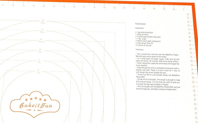 Silicone Pastry Mat X-Large 75 cm x 52 cm, Nonstick Dough Rolling Mat with Measurement Markings, Heat Resistant to 450°F, BPA Free, Dishwasher Safe Baking Mat