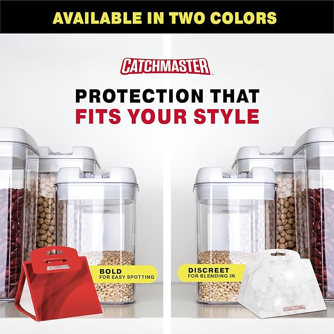 Catchmaster Pantry Moth Traps with Premium PheroGuard Technology – XL, Extra-Strength Glue – Odorless, Kids and Pet Safe – Traps & Eliminates Moths – Protects Pantry, Cabinets & Food Storage – 6-Pack