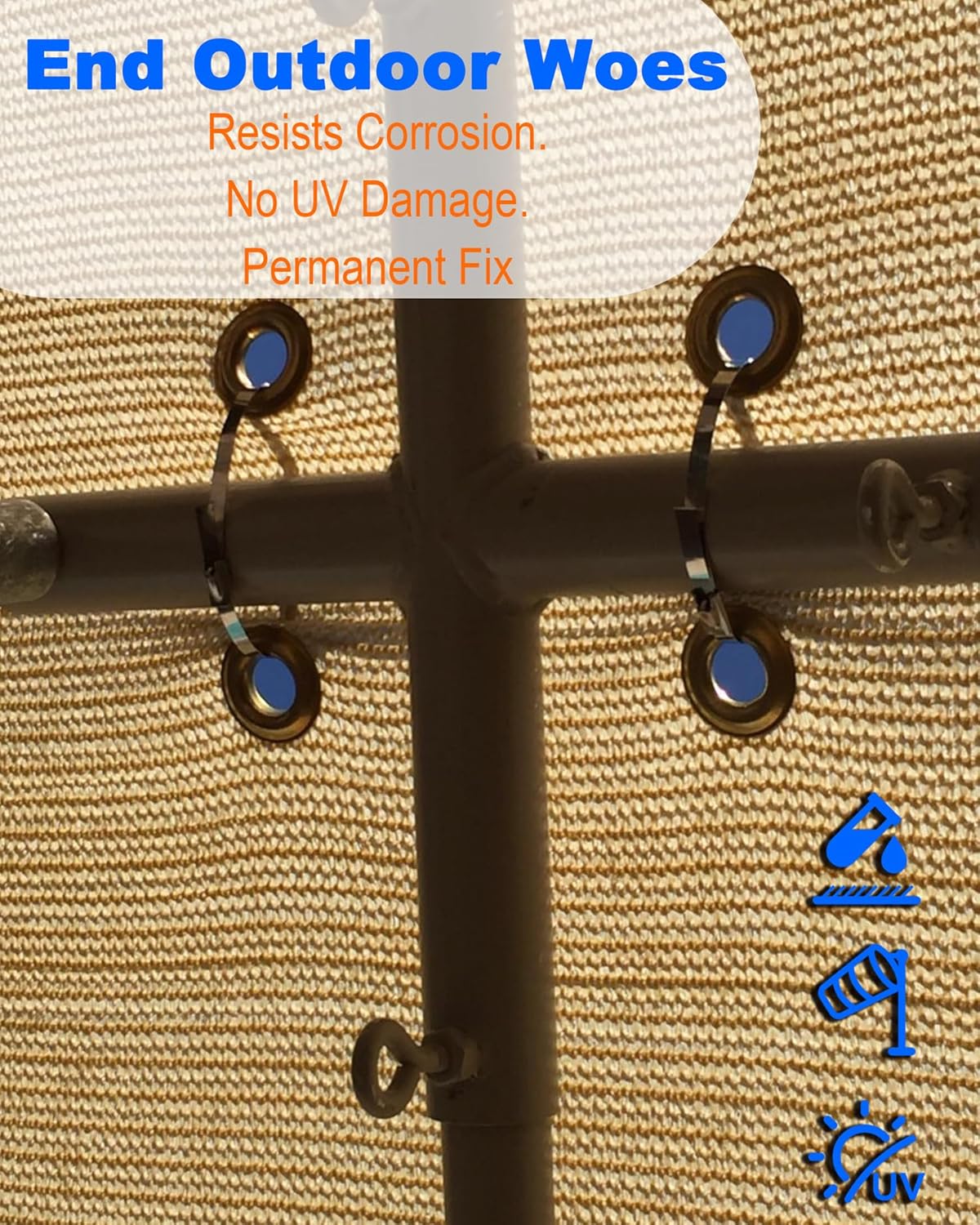 Metal Zip Ties (50 pcs / 11.8 Inch) 304 Stainless Steel, Heavy Duty Self-locking Cable Ties, for Exhaust Wrap, Chain Link Fence Parts, Heat Resistant Fencing Tie. for Pipe, Auto repair. (50)