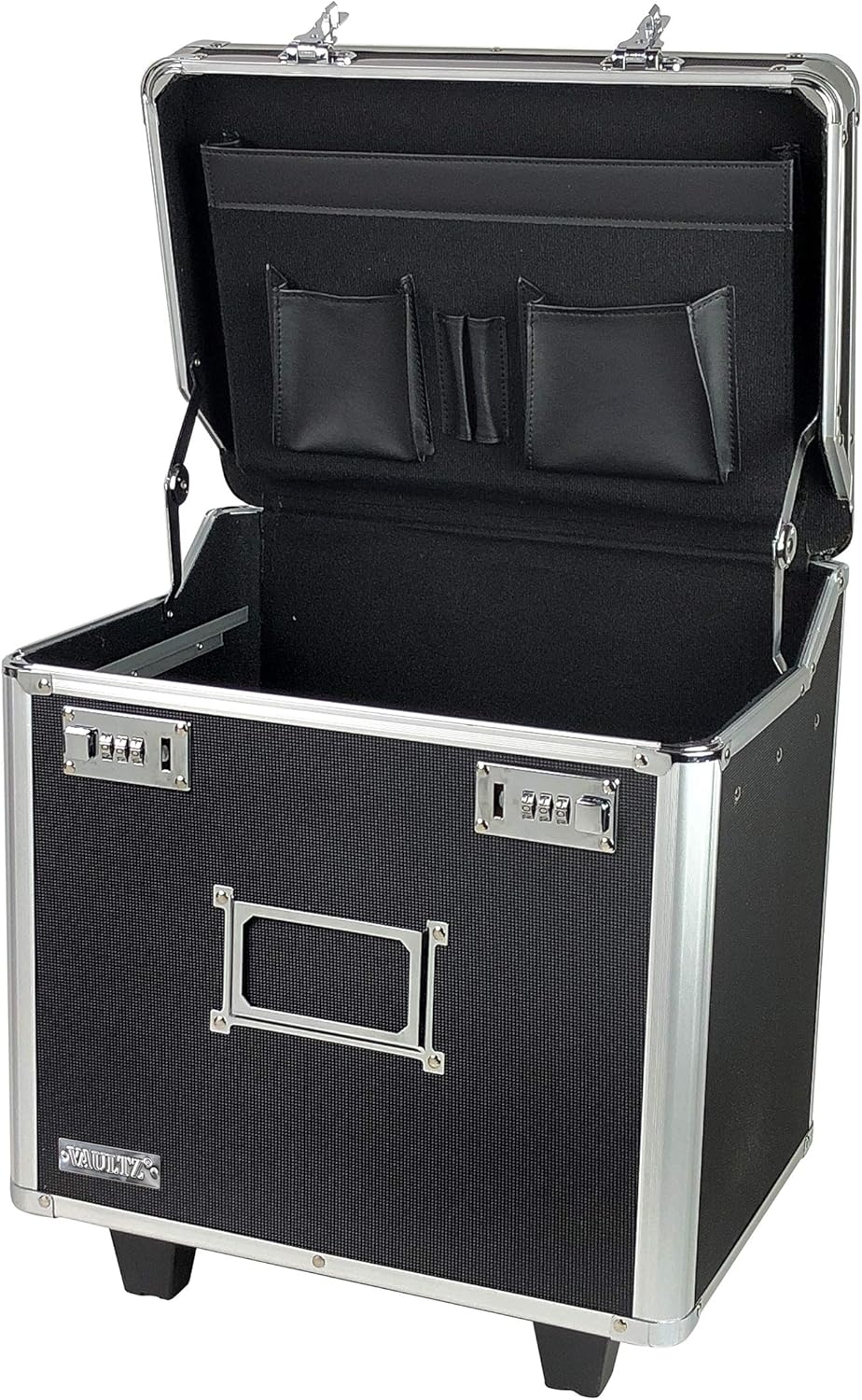 Vaultz Locking Mobile Business Case, Letter Size, 11 x 14.75 x 13.75 Inches, Black (VZ00348)