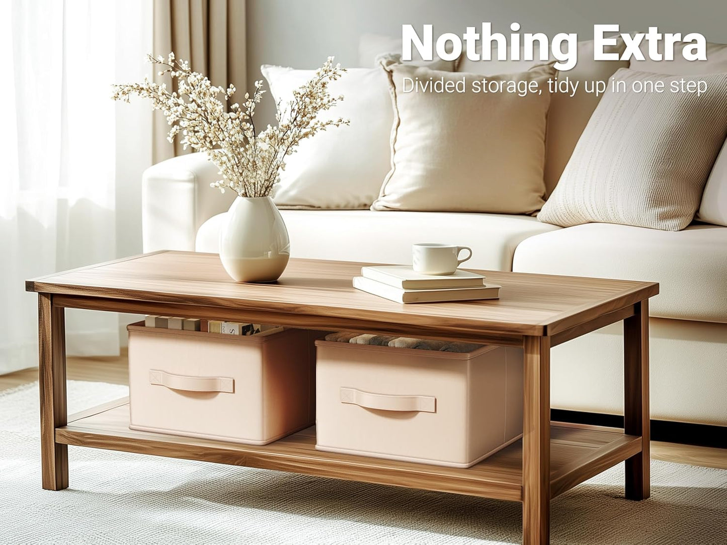 Storage Bins, Fabric Satin Storage Baskets for Shelves, 11.5" L*8.75" W*6.5" H Collapsible Storage Bins with Handles for clothes, Closet Baskets and Bins with Handles, Blush Pink, 3-Pack