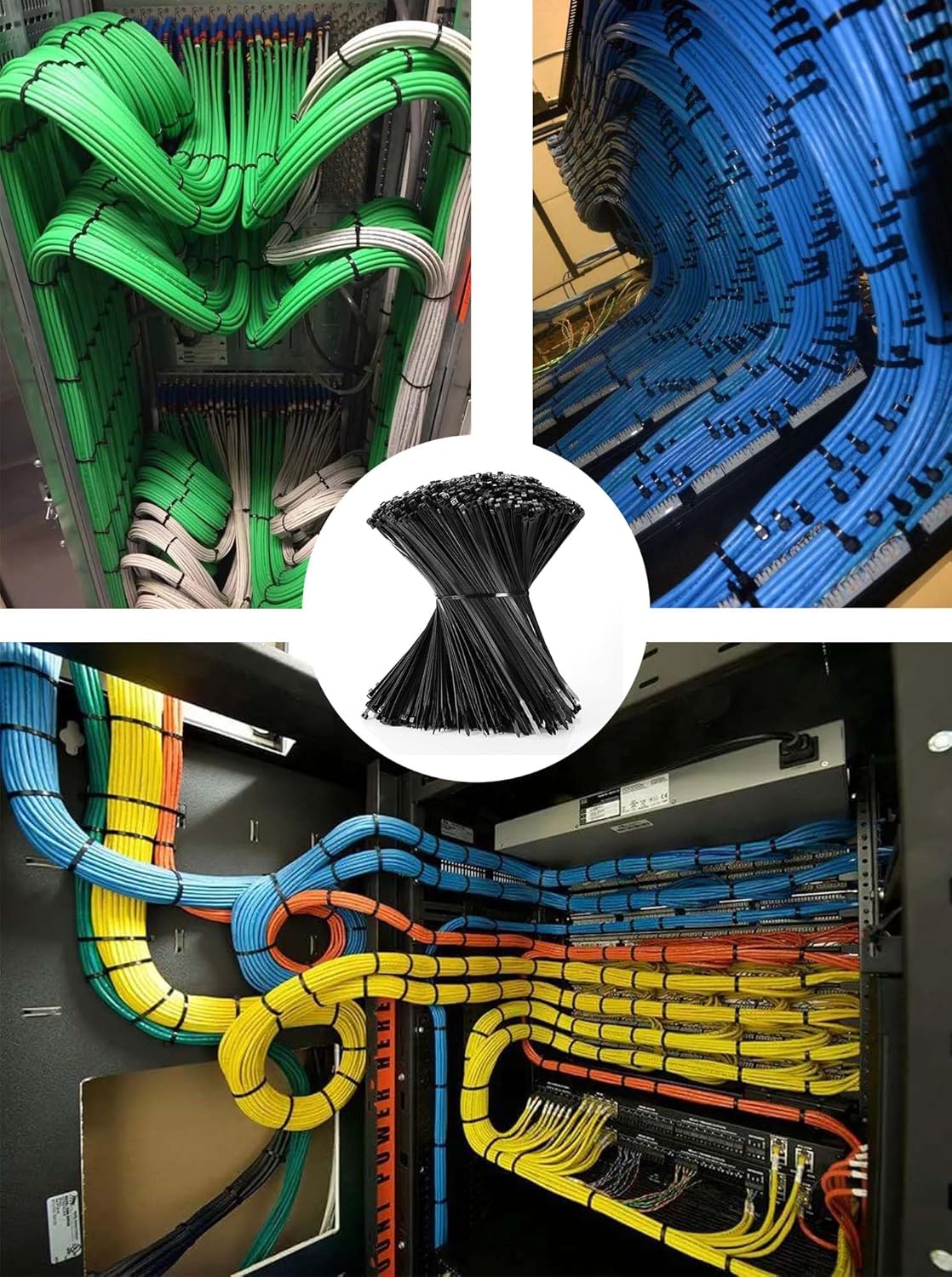 Cable Zip Ties 12 inch Cehony 1500 Pack Black Zip Ties Heavy Duty 50lbs Tensile Strength Plastic Zip Ties for Outdoor and Indoor Multi-Purpose Cable Ties Self-Locking UV Resistant Wire Ties Wraps