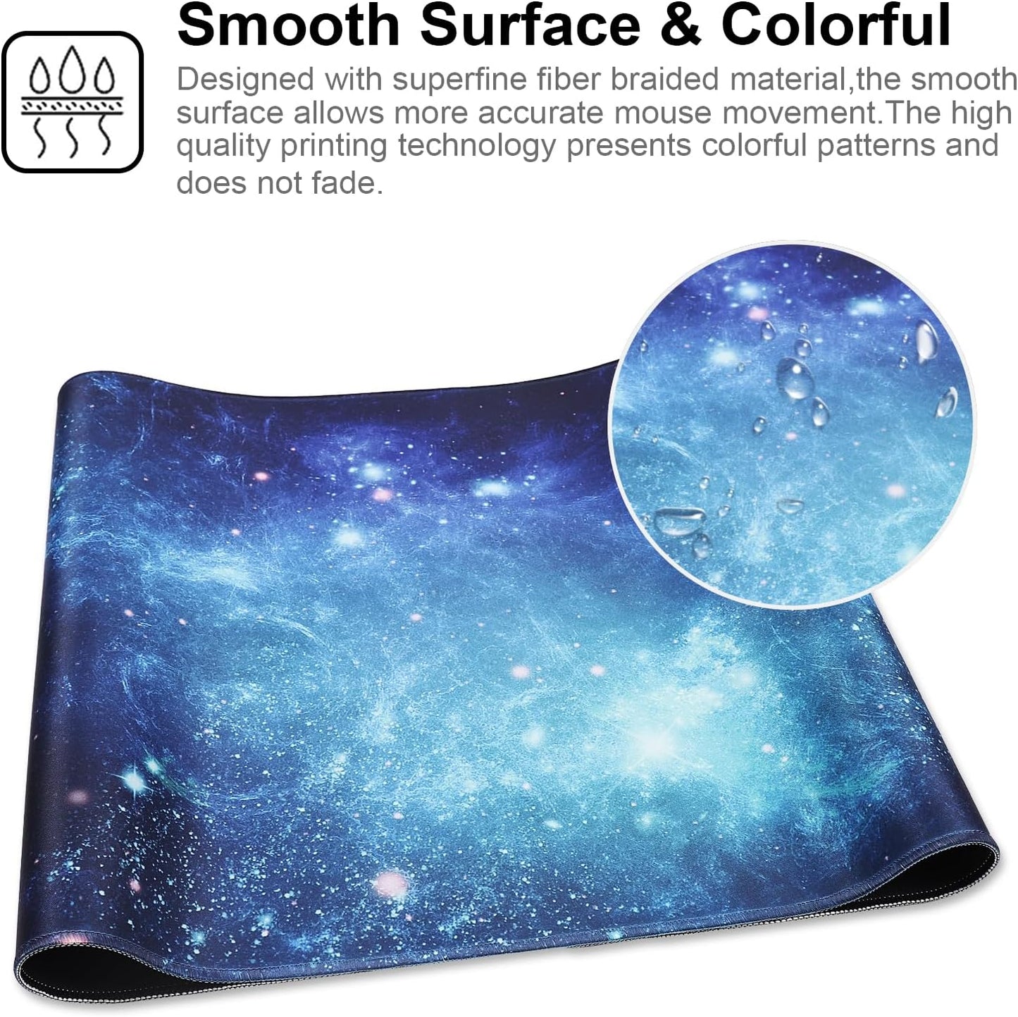 XXL Gaming Mouse Pad 35.4x15.7 Professional Large Mouse Pad & Computer Game Mouse Mat-90x40 Spacebluedot