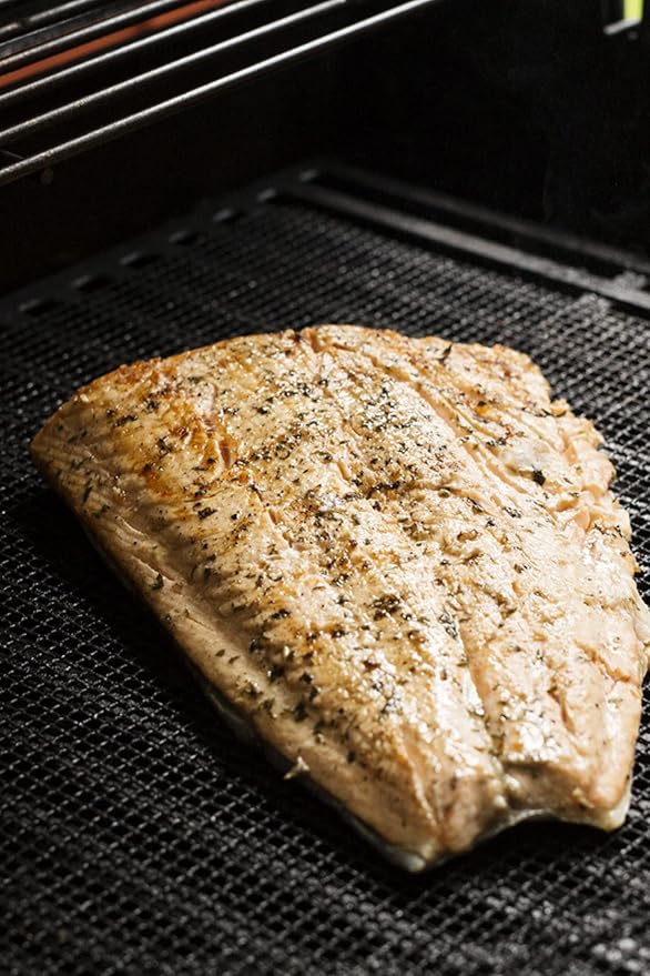 Cestari BBQ Grill Mats Non Stick Grill Toppers- Extra Large Cut to Fit - Pizza Oven Screen - Heavy Duty PFOA Free Grill Mesh Set of 2