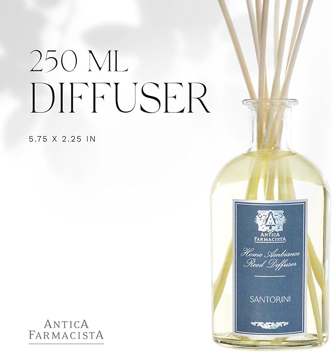 Antica Farmacista Home Ambiance Diffuser - Long-Lasting Reed Scent Diffuser - Luxury Room Freshener Gift - Santorini, 8.45 fl oz