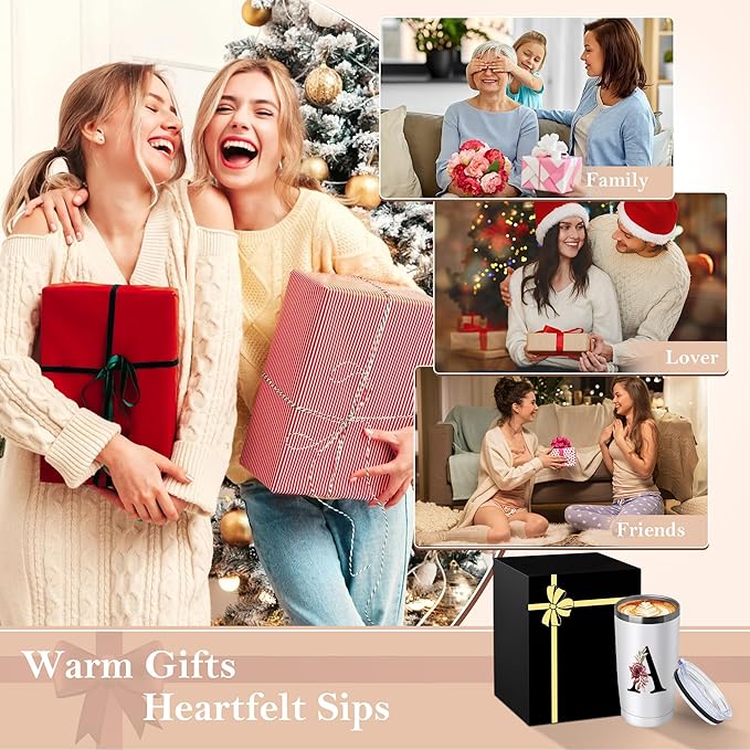 20 Oz Insulated Coffee Cup with Lid Car Tumbler Travel Mug Women Thank you Appreciation Gratitude Female Back School Teacher End of Year Pastor Wife Team Mom Coach Nurse Day Doctor Bulk Gifts Ideal