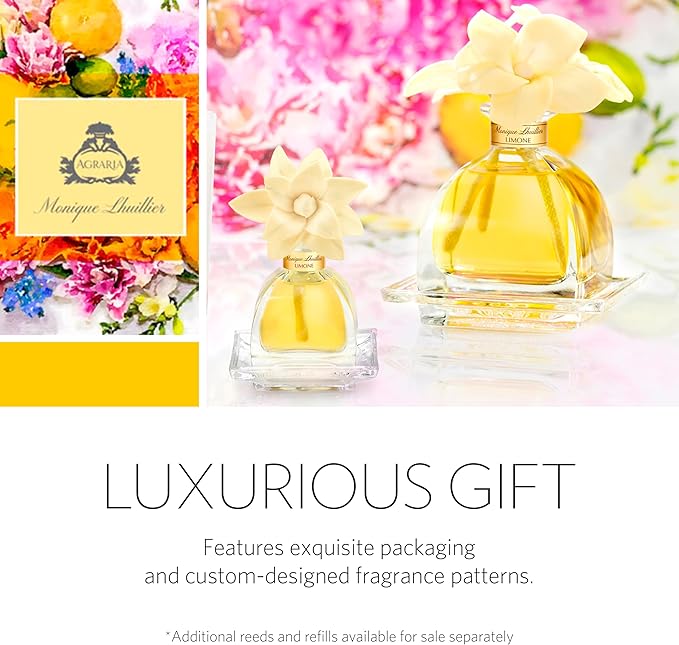 AGRARIA AirEssence & PetiteEssence Flower and Reed Diffuser Set, Luxury Home Fragrance Set, Scented Oil Reed Diffuser Gift for All Occasions