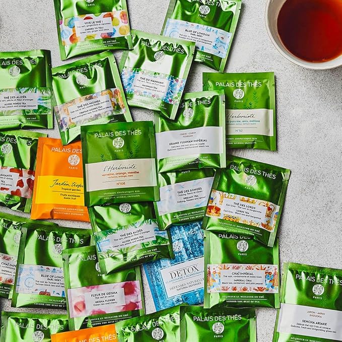 Palais des Thés - Tea Advent Calendar - Holiday Collection | 24 Premium French Delightful Tea Bags | Black, Green, Single Estate, Herbal & Rooibos Teas