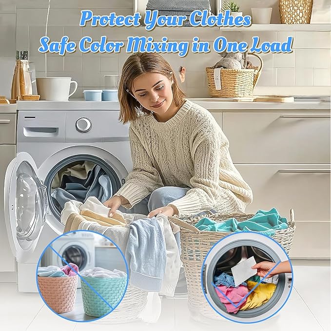 Catcher Sheets for Laundry 54 Count, Dye Catcher to Prevent Color Runs, Grabber Sheets for Home, Apartment, Dorm, Hotel