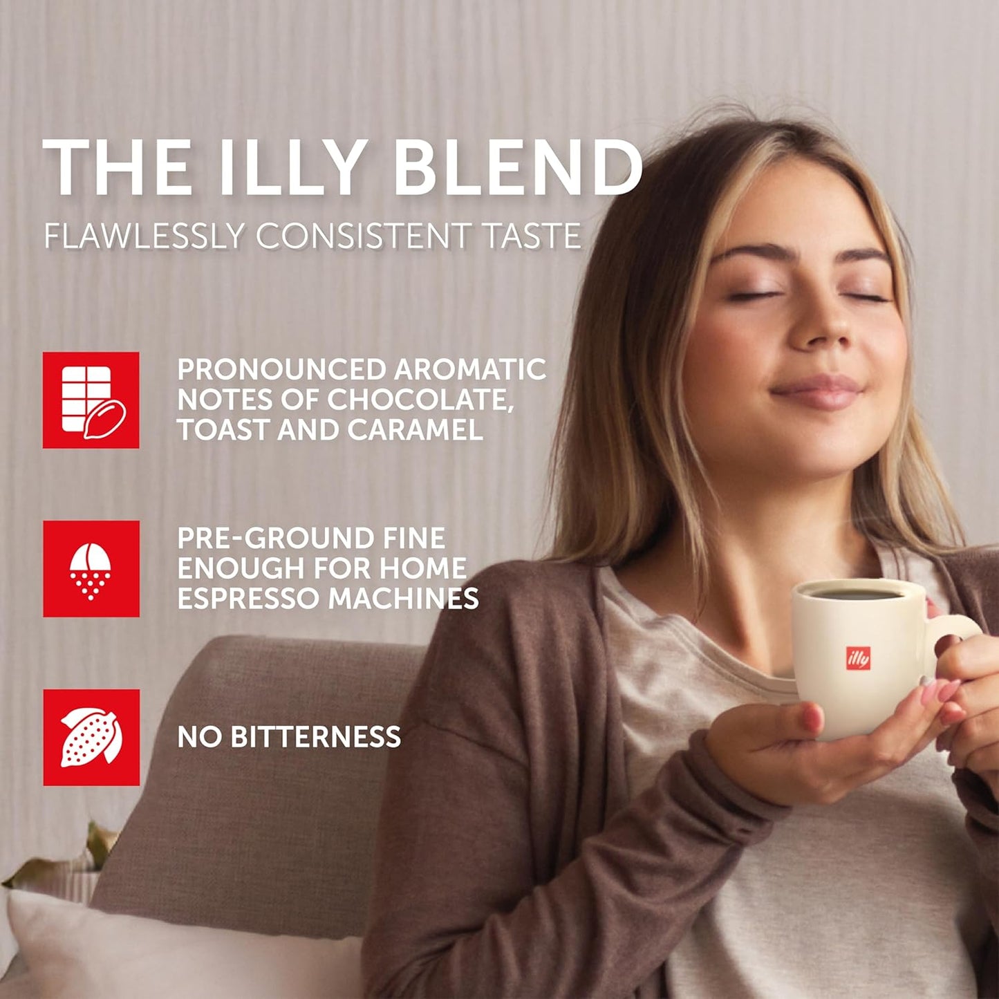 Illy Ground Espresso Coffee, Intenso Bold Roast - Bold & Flavorful - 100% Arabica - Pre-Ground for Espresso - Pressurized Packaging Sealed for Freshness - 8.8oz - (Pack of 12)