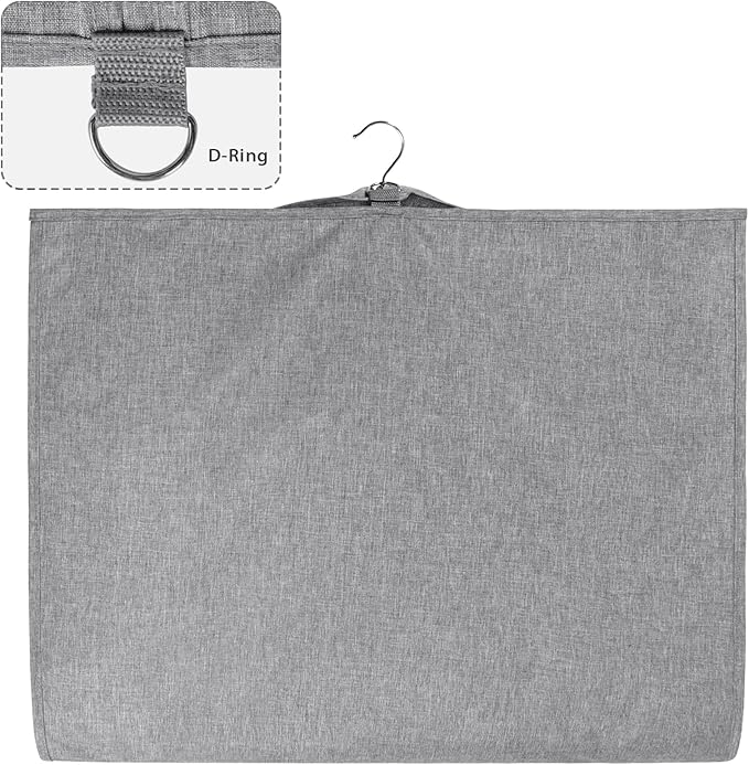 Univivi Garment Bags for Hanging Clothes, 43 Inch Suit Cover Bags for Closet Storage, Hanging Clothes Bag with Zipper and Eye-Hole for Suits, Coats, Jackets, Shirts, 1 Pack - Gray