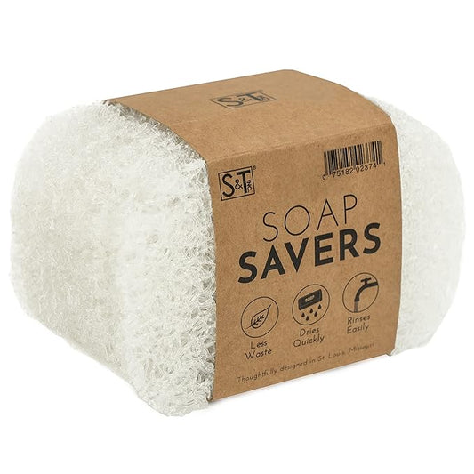 S&T INC. Bar Soap Holder for Kitchen, Bathroom, and Soap Dish, 6 Pack, Clear, 2.9 inches by 4.4 inches