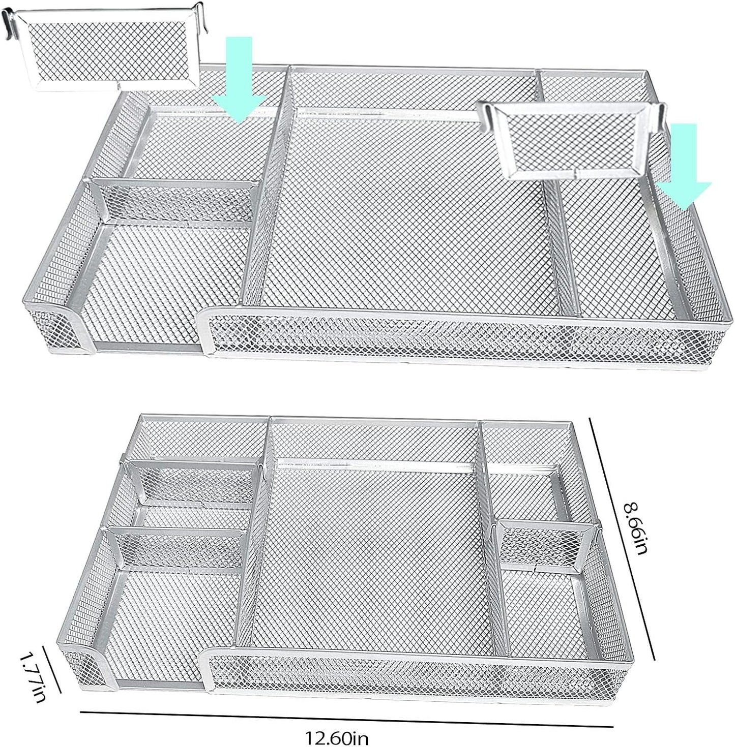 Green Office Desk Accessories, Green Office Supplies Set, Desk Drawer Organizer,Stapler and Tape Dispenser Set,Tape,Staple Remover, Staples, Paper Clips, Scissor and Sticky Note
