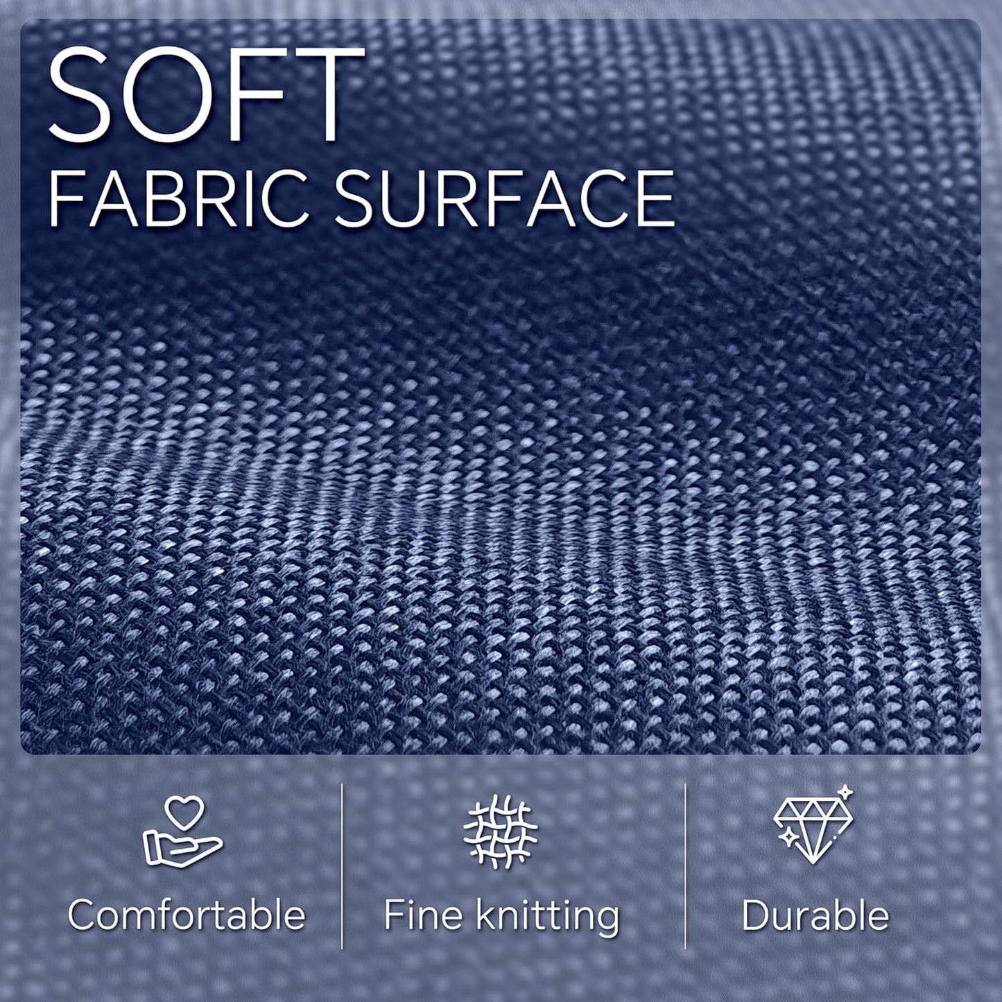 Cube Storage Baskets 6 Pack, 11x11 inch Foldable Cube Storage Bins with Leather Handles for Shelf Closet Nursery Toys (White/ Blue)