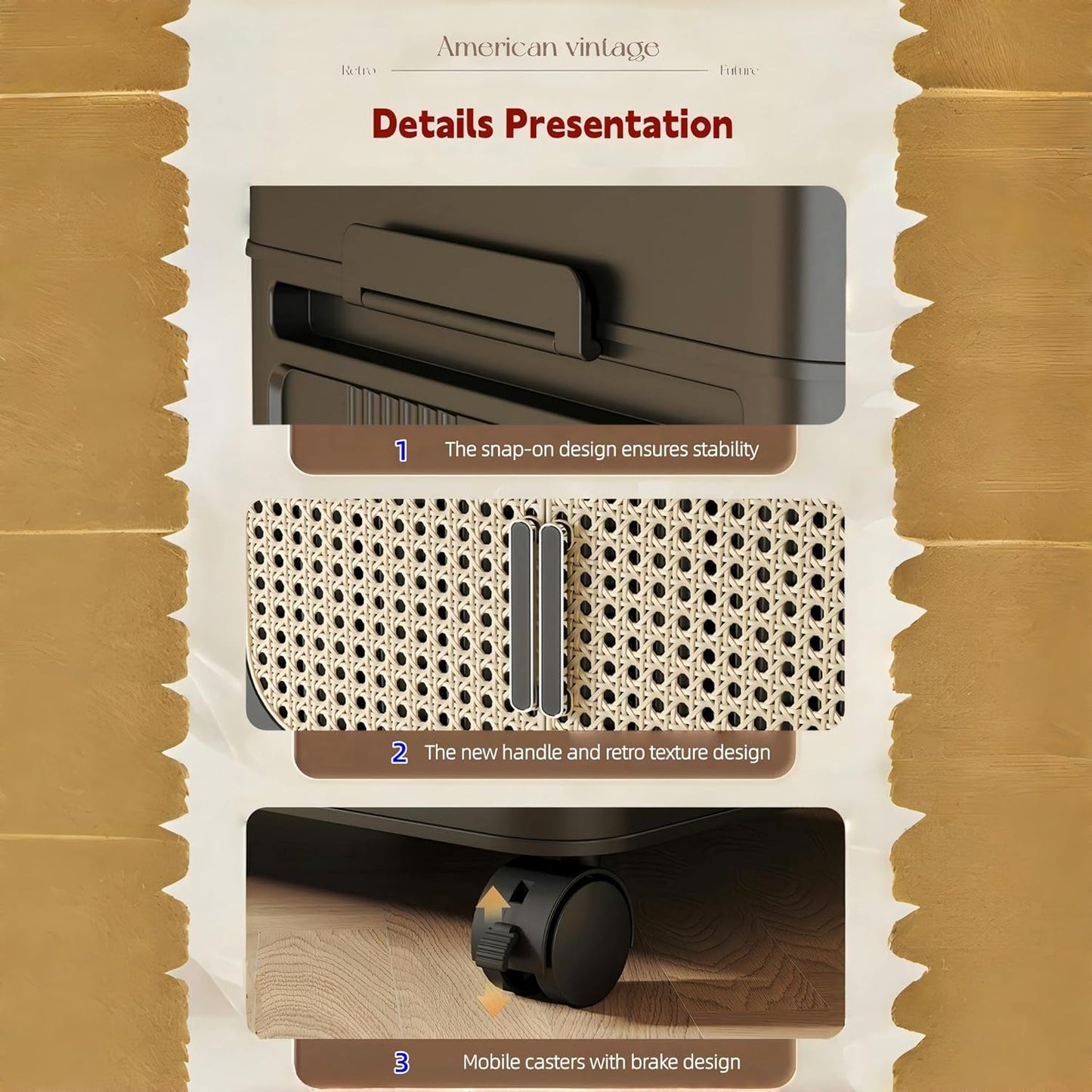 Holaki 156 QT Storage Bins with Lid, 4 Tiers Collapsible Plastic Storage Bins Storage Cabinet Box with Wheels and Magnetic Door for Home Closet Organizers(Retro Black)