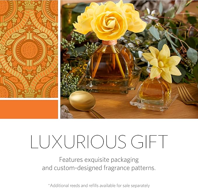 AGRARIA AirEssence & PetiteEssence Flower and Reed Diffuser Set, Luxury Home Fragrance Set, Scented Oil Reed Diffuser Gift for All Occasions