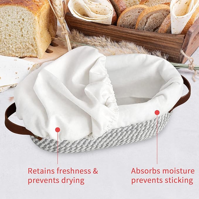 38 Pcs Sourdough Starter Kit, Cotton Rope Banneton Bread Proofing Basket with Sourdough Starter Jars,10 Inch Round & Oval Proofing Basket with Liners & Covers for Artisan Bread Baking