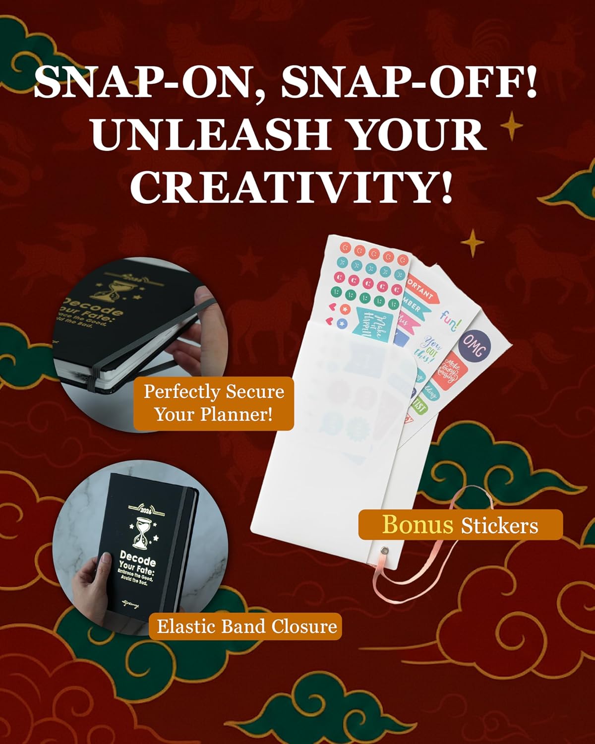 2026 Life Planner with Removable Folder and Elastic Bookmark, Daily Organizer with Forecast, Calligraphy Practice, Habit Tracker, To-Do Lists, and Weekly Layout, Black