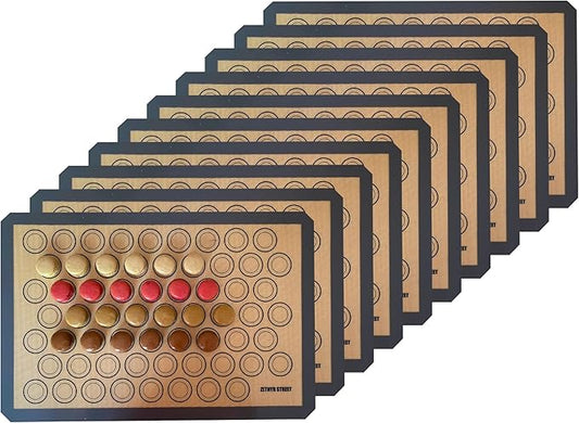 Macaron Silicone Baking Mats - Set of 10 - Full Size - 16.5 x 24, Non-Stick Macaron Mat for Perfect Baking - Dishwasher & Oven Safe, Ideal for Macarons, Cookies, Bread, and More