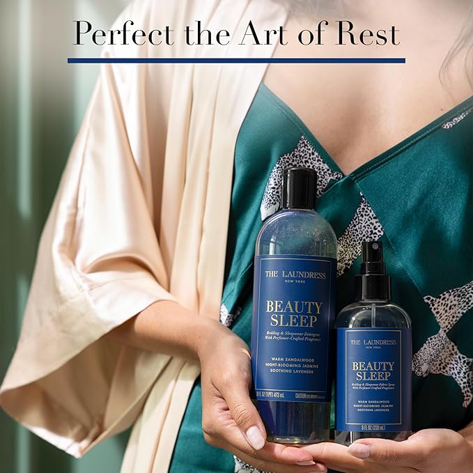 The Laundress Beauty Sleep Luxury Laundry Detergent, Bedding & Sleepwear Concentrated Enzyme Bio-Based Formula, Lavender & Sandalwood Fragrance Blend, Stain Remover, 16 Oz, 15 Loads