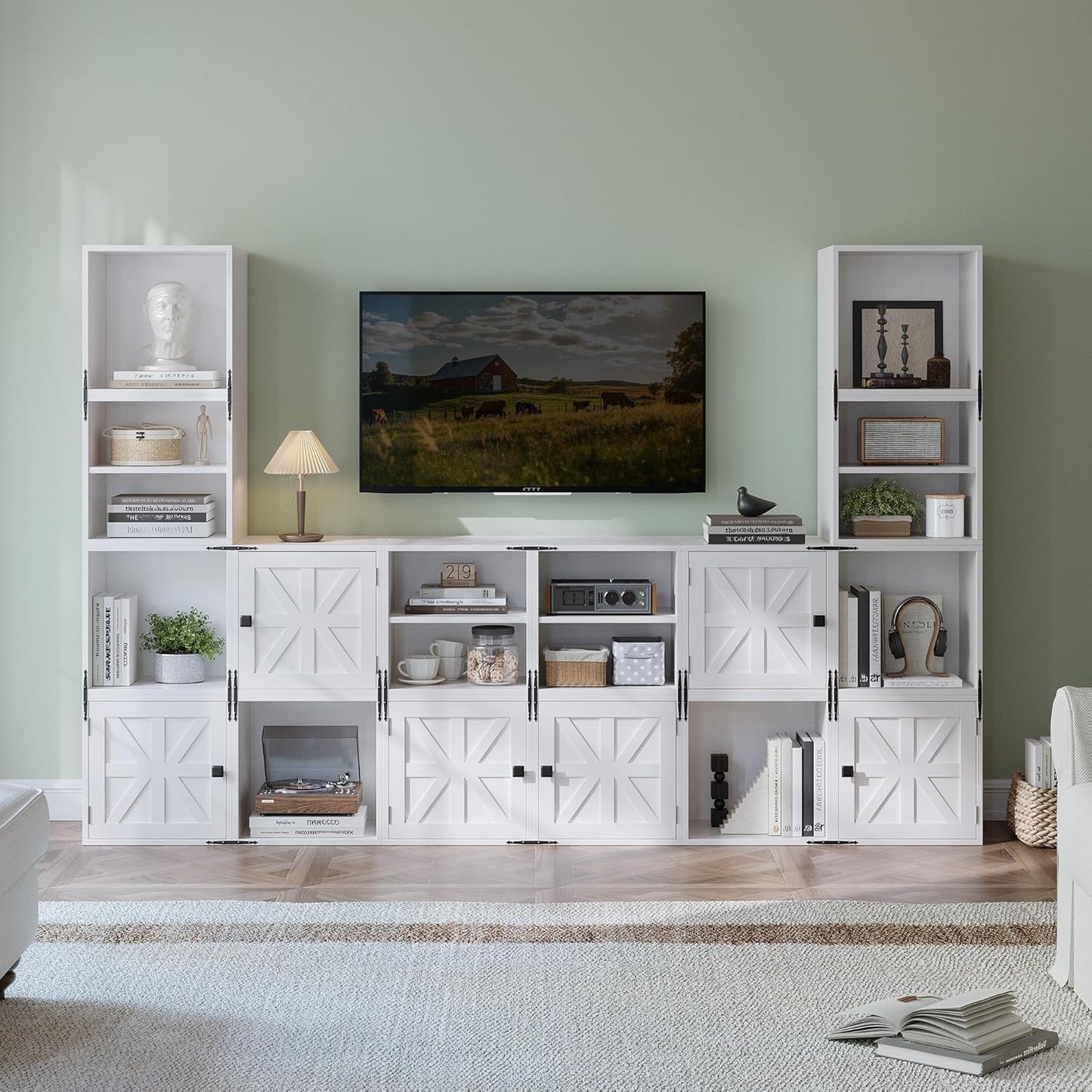 2-Tier Stackable Cube Storage Organizer, DIY Bookcase with 2 Removable Open Shelves & Anti-Tip Design, Cube Book Shelf for Bedroom, Office, Dorm,15" W x 11.81" D x 30" H, White