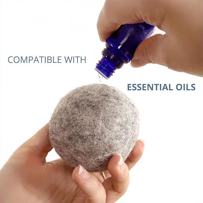 GLEENER Dryer Dots Fabric Softener | 100% New Zealand Wool | Extra large 3 pack | Grey (3)