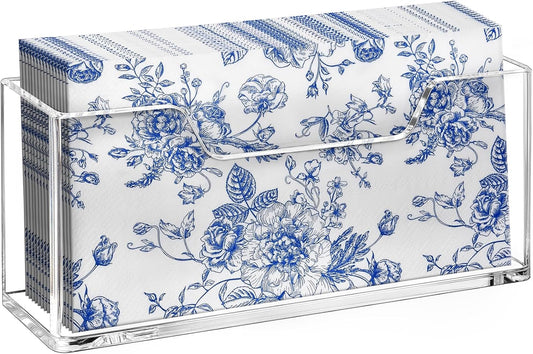 Acrylic Guest Towel Holder for Bathroom, Clear Waterproof Splashing Vertical Napkin Holder for Kitchen, Disposable Hand Towel Holder, Modern Dining Table Napkin Tray for Home, Hotel, Office