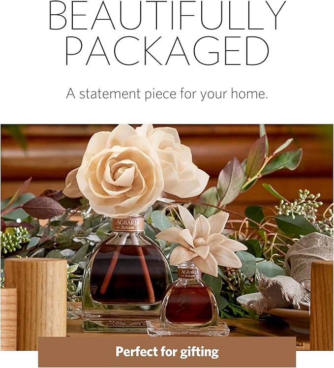 AGRARIA AirEssence & PetiteEssence Flower and Reed Diffuser Set, Luxury Home Fragrance Set, Scented Oil Reed Diffuser Gift for All Occasions