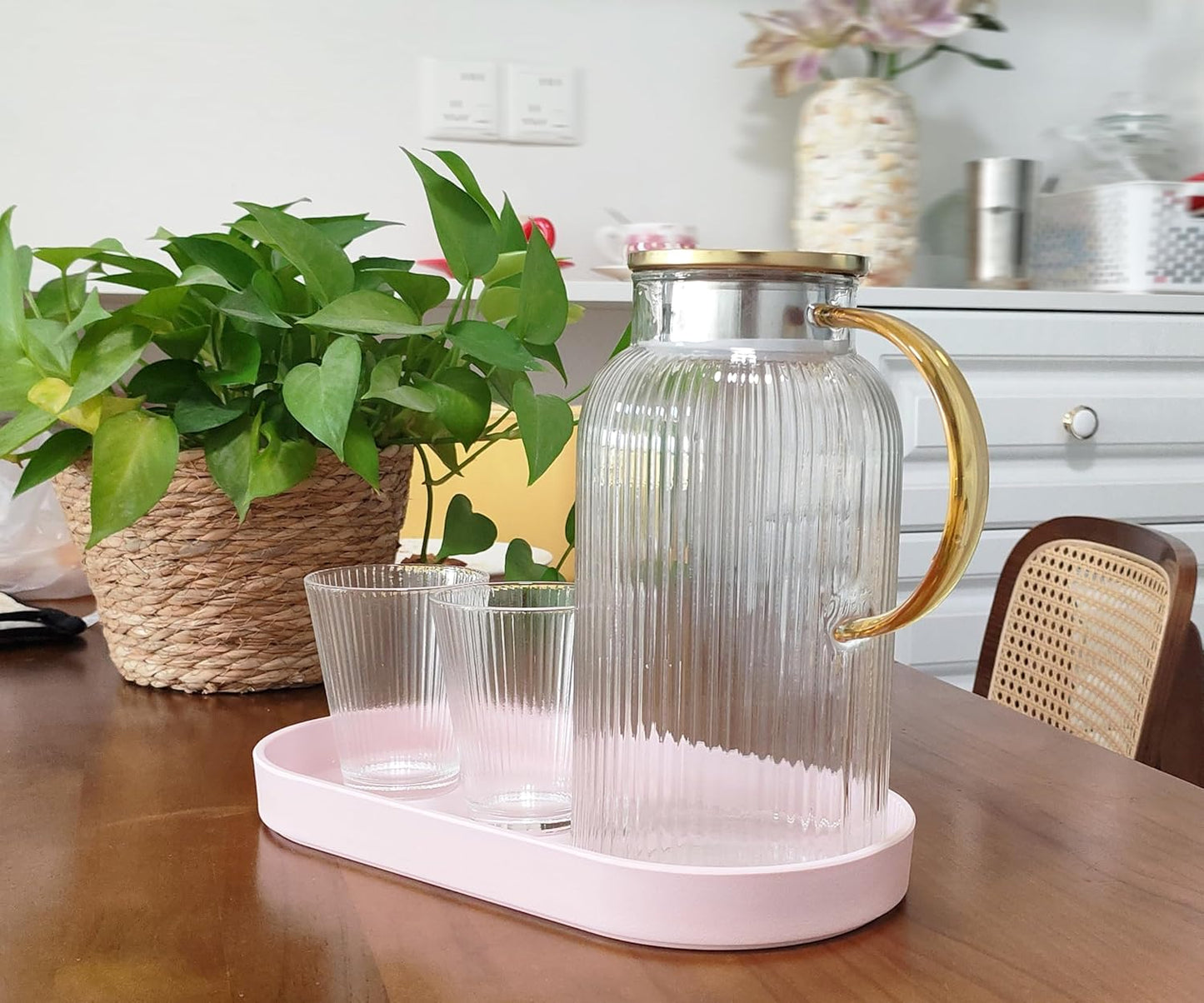 Pink Small Tray (11.8 inch), Oval Tray for Kitchen Counter, Bathtub Bathroom Vanity Items, Countertop Organizer, Coffee Accessory, Bar, Serving Seasoning, Salt and Pepper, Soap, Perfume.