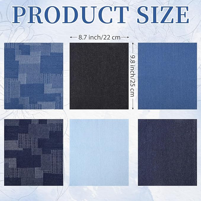 28 Pcs Sashiko Thread Kit Sashiko Needles Denim Fabric Embroidery Patterns Thimble Water Soluble Embroidery Kit for Sewing Hand Quilting Mending Supplies