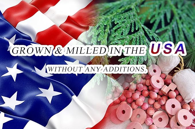 Cedar Space Cedar Blocks for Closet Storage,100% Aromatic Red Ceder Blocks Cedar Planks Chips 16pcs for Closet Drawers 100% Natural Wood Chips