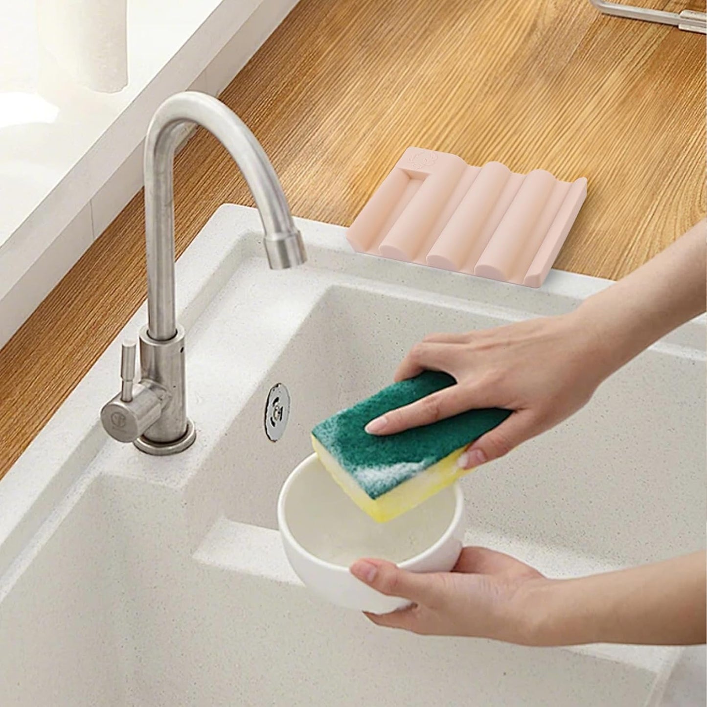 Soap Dish for Shower, Bathroom & Kitchen – Non-Slip, Self-Draining Design to Keep Soap Dry, Extend Soap Life – Easy to Clean, Compact & Durable (Pink, 1 pcs)