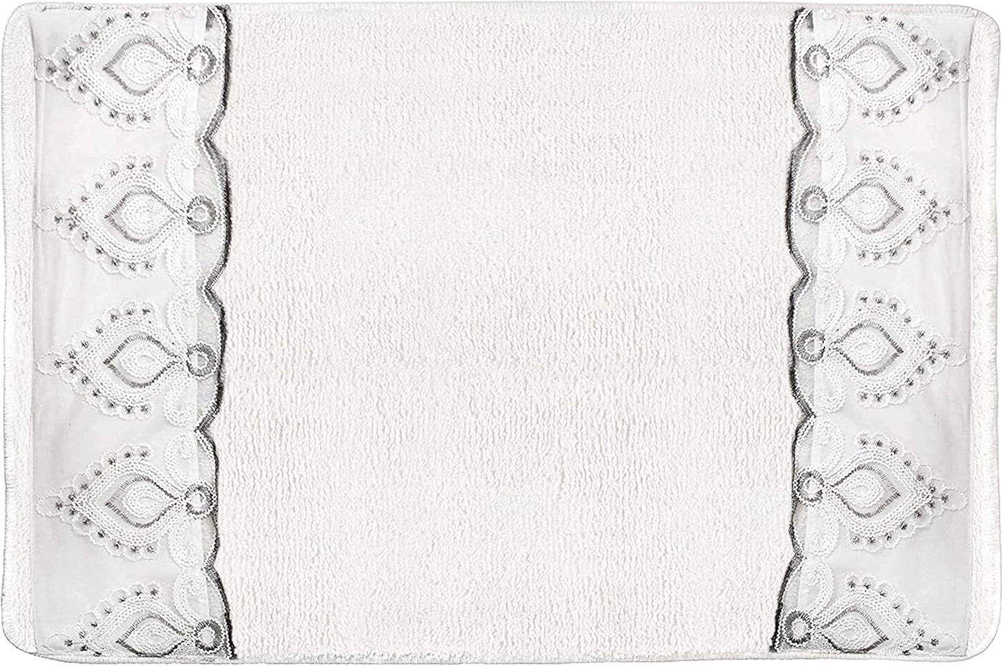 Zahari Home Monaco Modern Bathroom Rug Classic Luxury Bath Rug Contemporary Decor Beautiful Bath Shower Tub Décor Unique Design Stylish Bathroom Rug Shower Mat