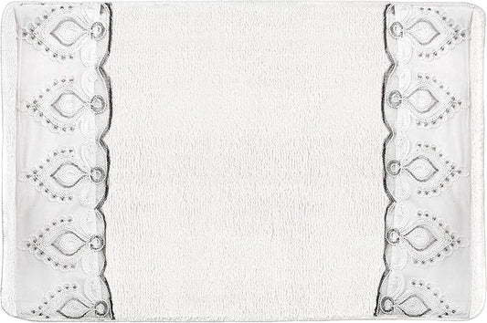 Zahari Home Monaco Modern Bathroom Rug Classic Luxury Bath Rug Contemporary Decor Beautiful Bath Shower Tub Décor Unique Design Stylish Bathroom Rug Shower Mat