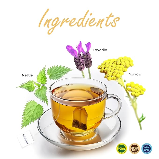 Prof Saracoglu 1 Box Pro-Flexi Herbal Tea – Caffeine-Free Herbal Infusion with Organic Nettle Leaf, Relaxing Bedtime Brew for Evening Routine, 20 Tea Bags in Resealable Box