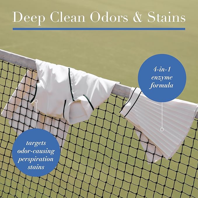 The Laundress Activewear Laundry Detergent, 32 Oz, Marine Fragrance, 4-in-1 Enzyme Blend for Workout Performance Fabrics, Fights Sweat Odors & Stains, USDA Certified Biobased Product (90%)