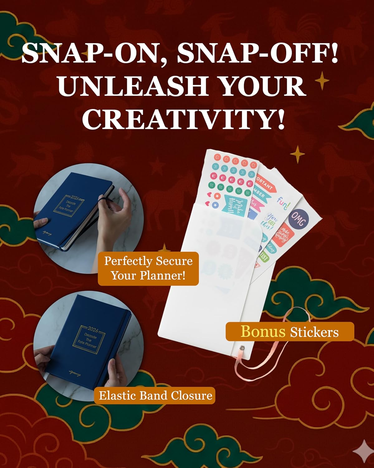 2026 Life Planner with Removable Folder and Elastic Bookmark, Daily Organizer with Forecast, Calligraphy Practice, Habit Tracker, To-Do Lists, and Weekly Layout, Blue