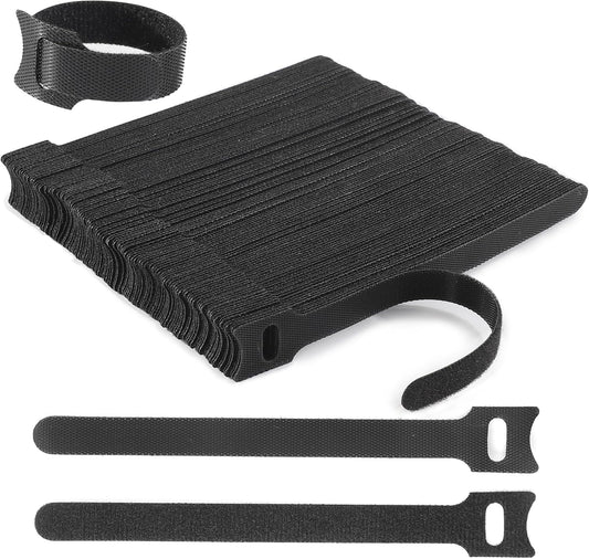 Reusable Cable Ties, 126 PCS 8 Inches Adjustable Cord Straps Wire Organizer Cord Wrap and Hook Loop Cable Management