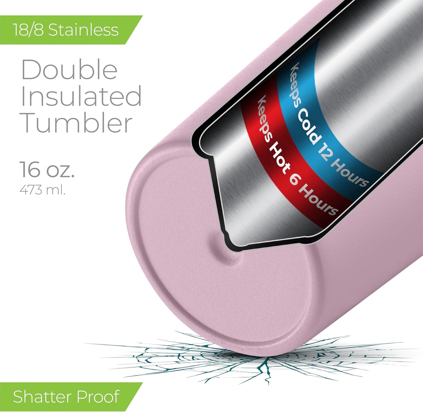 SIPX™ Triple-Insulated Tumblers - 16oz. Premium Modern Tumbler With Lid, insulated Cup Keeps Hot For 6 Hours, Stainless Steel Tumbler Made Of Sustainable Material, Coffee Travel Mug For Home & Office