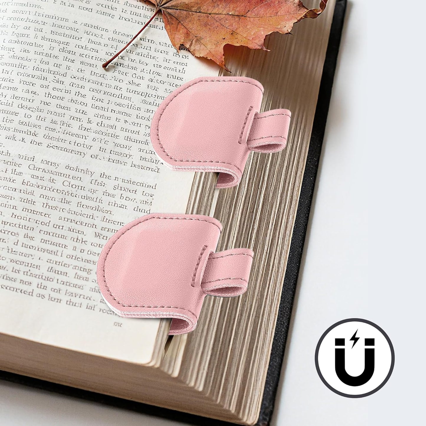 Magnetic Pen Loop Holder, Pencil Holder for Notebooks, Journals, Calendars, PU Leather 3 Pack