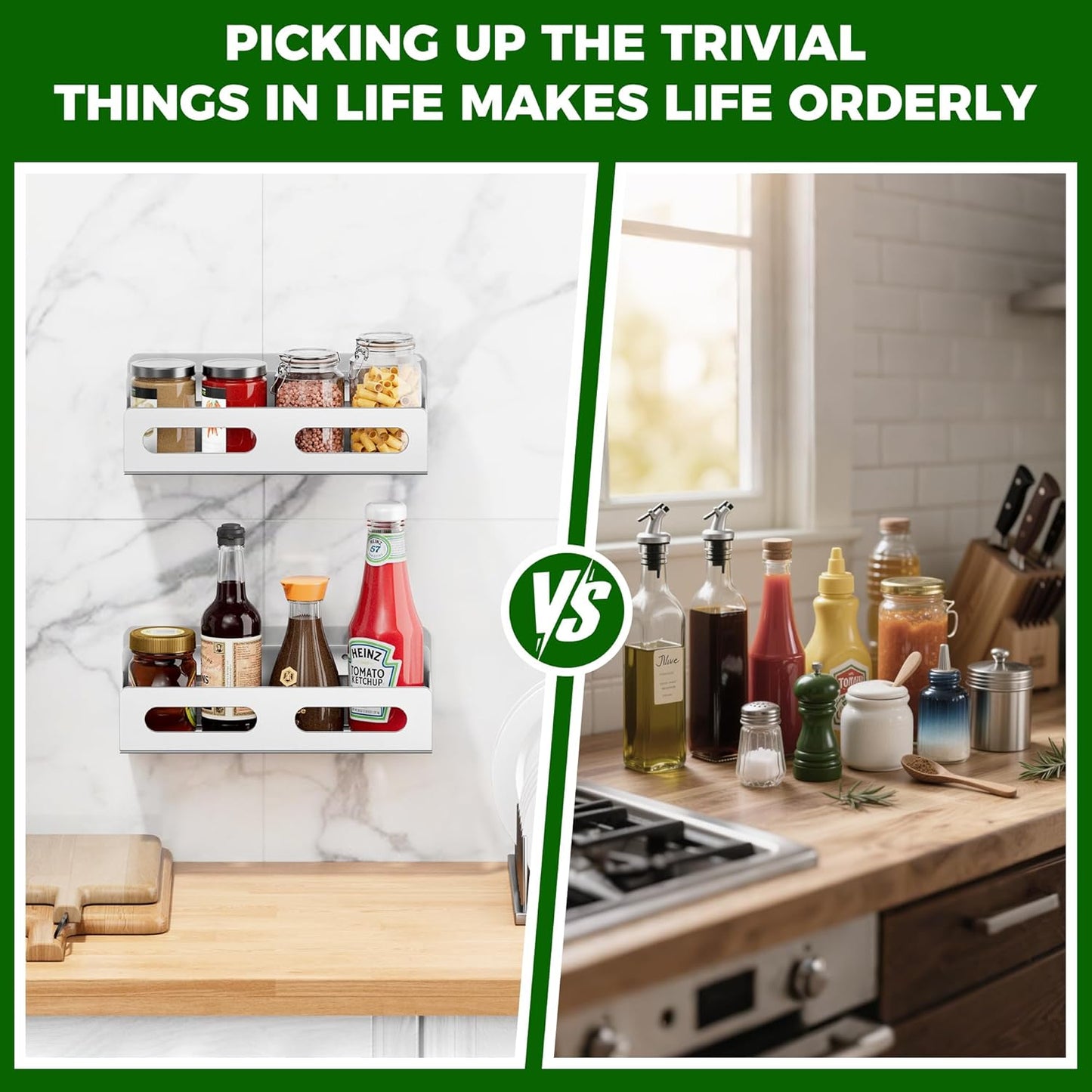 SUS 304 Stainless Steel Shower Caddy,Thickened,Strong and Large Capacity No Rust Shower Organizer,No Drilling/Sleek Bathroom Shower Shelves for Bathroom Storage,Kitchen,Living Room (Silver)