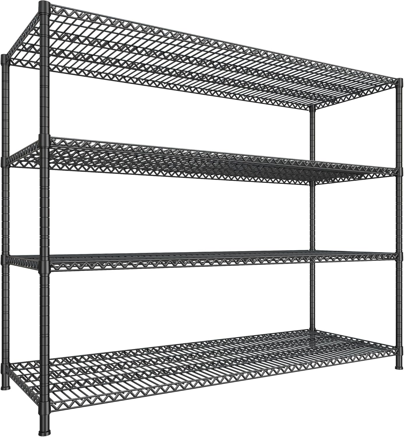 68.1"W Storage Shelves 2500LBS Wire Shelving Unit, Garage Shelving Heavy Duty, Adjustable Metal Shelves for Garage, Pantry, Kitchen, Basement, Warehouse, Business 68.1"W x 20.9"D x 70.9"H