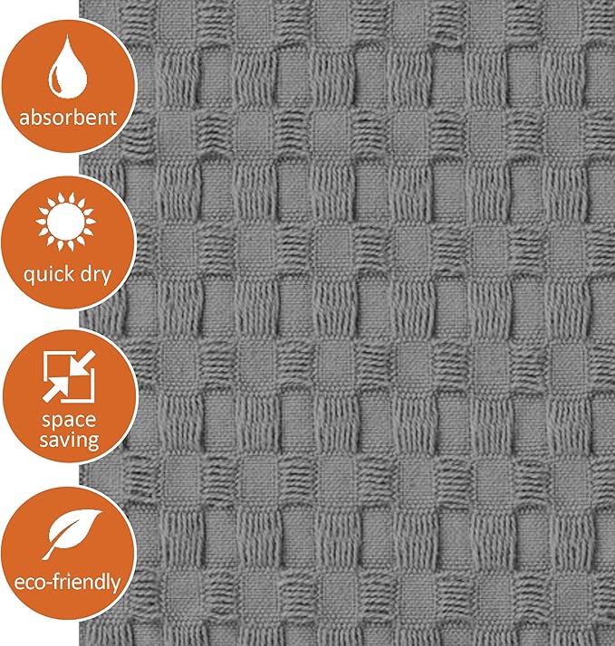 GILDEN TREE Bathroom Mat Absorbent Cotton Quick Dry for Shower, Bath & Bathtub Washable Thin, Modern Style (Slate)