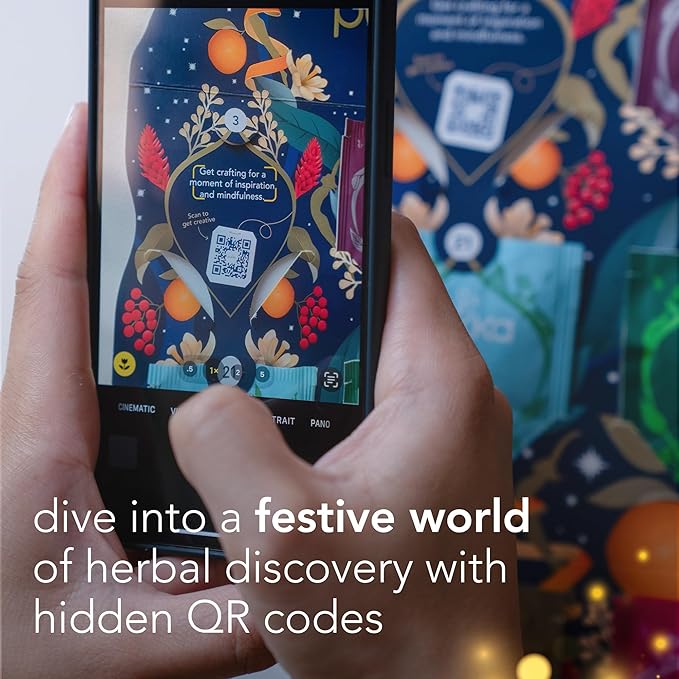 Pukka Advent Calendar Organic Tea Sampler, Selection of 24 Delightful Black & Green Tea Infusions, Christmas Gift for Tea Lovers, 100% Organic