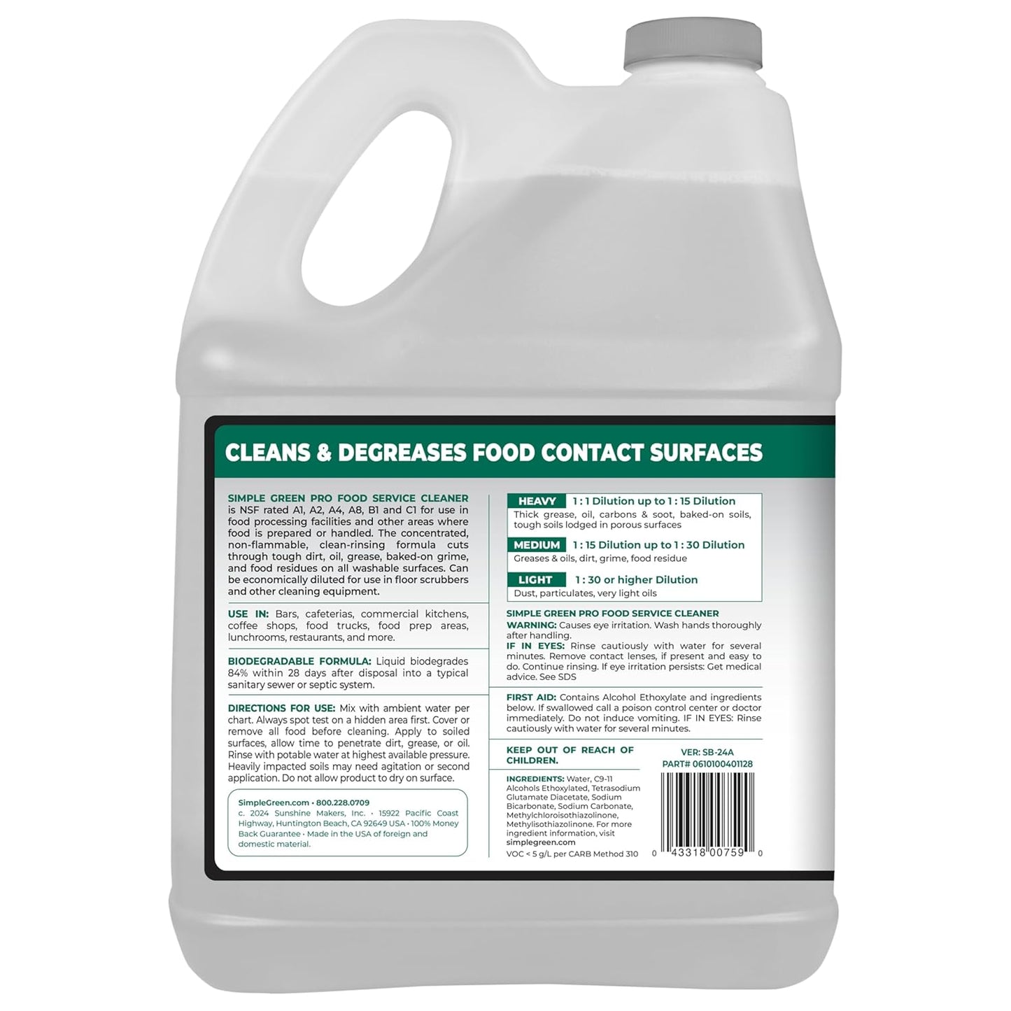 Simple Green Pro Food Service Cleaner 1 Gal